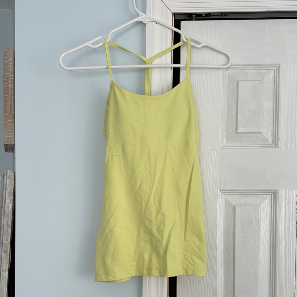 Lululemon Athletica Yellow Fitted Sleeveless Camisole